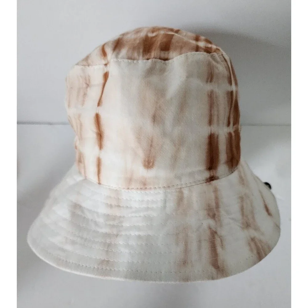 NWT $38 VINCE CAMUTO Tyedye Brown Taupe BUCKET HAT